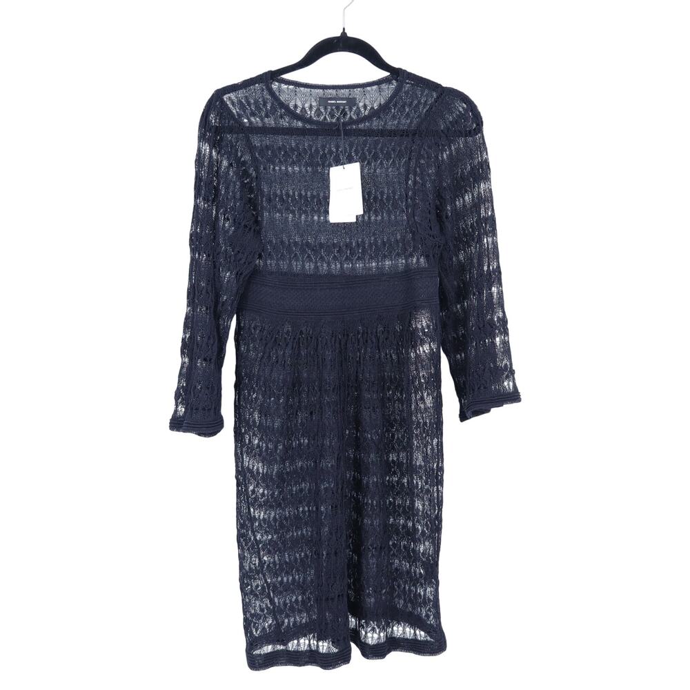 Isabel Marant Robe Agate Lace Dress Black Long Sleeve Women's 36/US 4